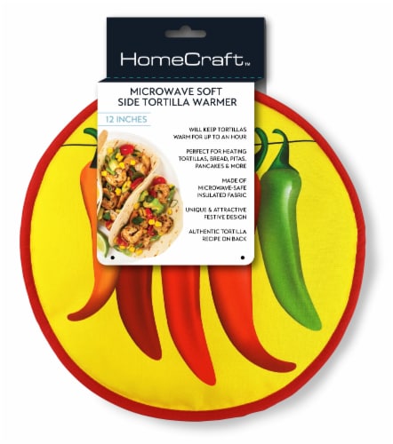 HomeCraft™ Microwave Soft-Side Tortilla Warmer Perspective: front