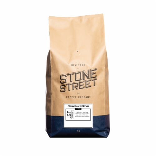 Colombian Supremo 100% Arabica XL Beans Fresh Light Roast Kosher Coffee | Medium Grind - 2 lb Perspective: front