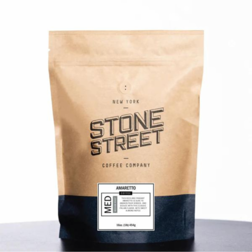 Stone Street Coffee Amaretto Perspective: front