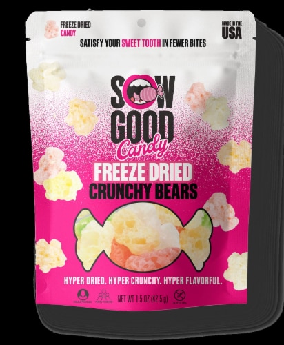 Sow Good Freeze Dried Crunchy Bears Candy Pouch Perspective: front