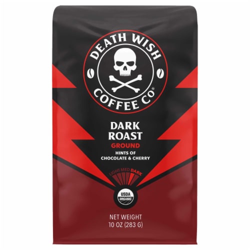 Death Wish Coffee Co.® Dark Roast Organic Ground Coffee Perspective: front