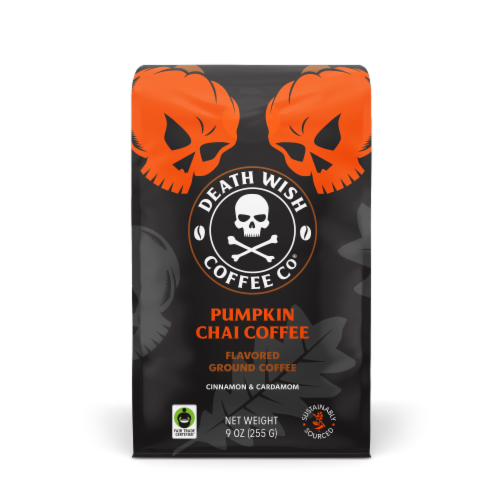 Death Wish® Pumpkin Chai Ground Coffee Perspective: front