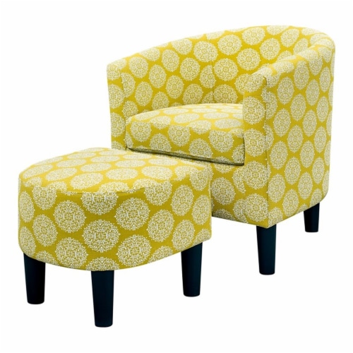 Yellow chair 2025 and ottoman set