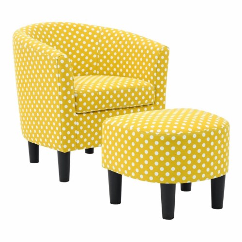 Adisen cloud barrel chair sales and ottoman