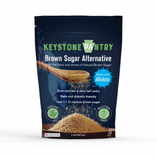 Keystone Pantry Sugar-Free Brown Sugar Substitute Made with Allulose 2lb bag Perspective: front