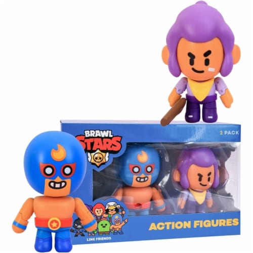 Brawl Stars Shelly & El Primo Action Figures Blaster Wrestler