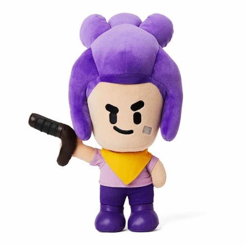 Brawl Stars Shelly Plush Buddy Blaster 7 Brawler Gaming Fighter Doll Character Figure PMI Perspective: front