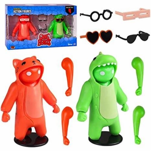 Gang Beasts Red Cat Green Dinosaur Suit 2Pk Action Figures
