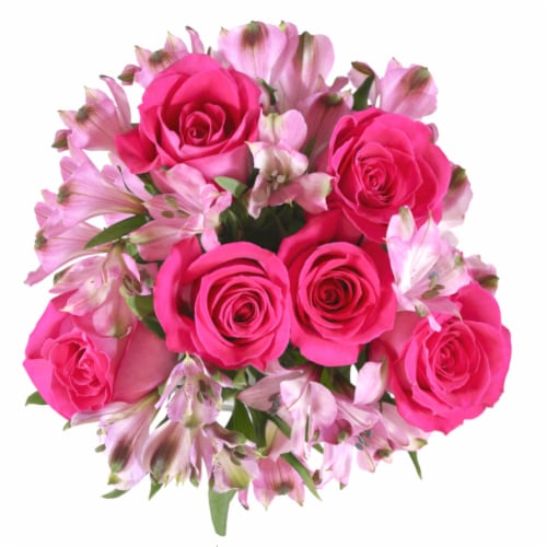 Sweet Pink Fresh Flower Bouquet Perspective: front