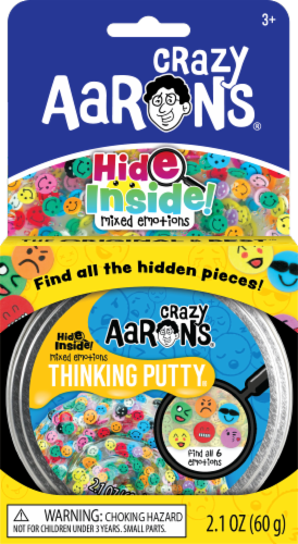 Crazy Aarons® Hide Inside Mixed Emotions Thinking Putty® Perspective: front