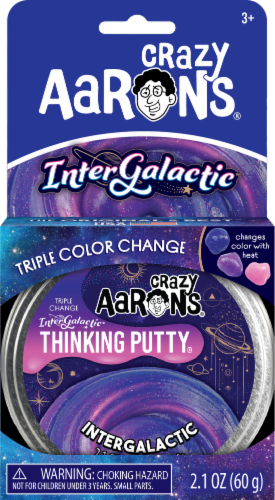 Crazy Aarons® Inter Galactic™ Triple Color Change Thinking Putty® Perspective: front