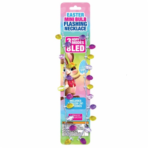 Magic Seasons Easter Mini Bulb Flashing Necklace Perspective: front