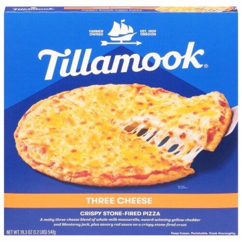Tillamook® Crispy Stone Fired Three Cheese Pizza Perspective: front