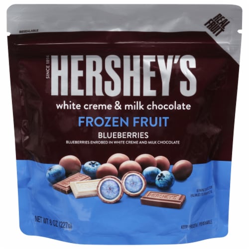 Hershey's® White & Milk Chocolate Frozen Fruit Blueberries Perspective: front