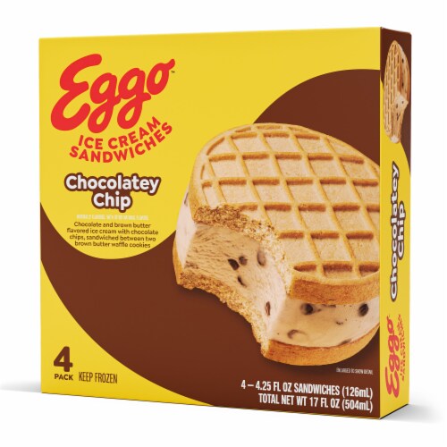 Eggo Ice Cream Sandwich- Chocolate, 4 ct / 3 fl oz