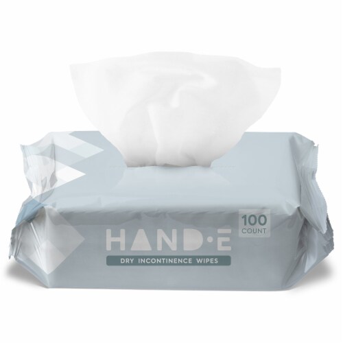 Hand-E Disposable Dry Wipes, Disposable Multi-Purpose Cloths, No Additives - Packs of 50 Perspective: front