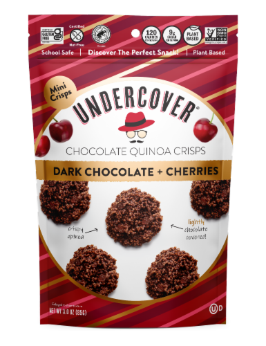 Undercover® Dark Chocolate Cherry Quinoa Crisps Perspective: front