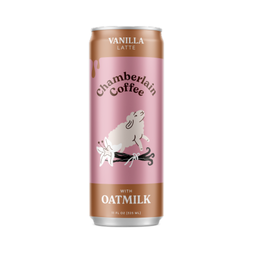 Chamberlain Coffee Vanilla Oat Milk Latte Perspective: front