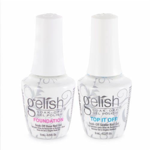 Gelish Mini Dynamic Duo Essentials Collection Soak Off Gel Nail Polish Kit, 9mL Perspective: front