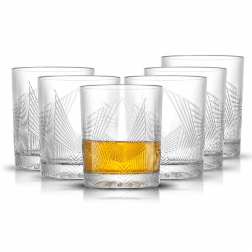 Gatsby Art Deco Whiskey Glasses - 10 oz - Set of 6 Perspective: front