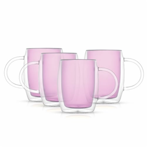 Aroma Glass Coffee Mug, Set of 4 (Pink), 13.5 oz - Kroger