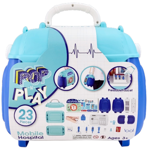 GOSSI Incorporated Pop-N-Play Mobile Hospital Doctor Pop Up Set Perspective: front