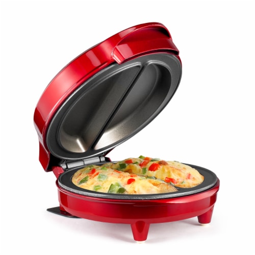 2Section Omelet Maker Metallic Red Holstein Housewares, 1 unit King