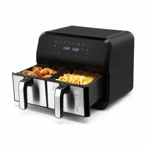 8qt Dual Basket Digital Air Fryer Stainless Steel, 1 unit - Harris Teeter