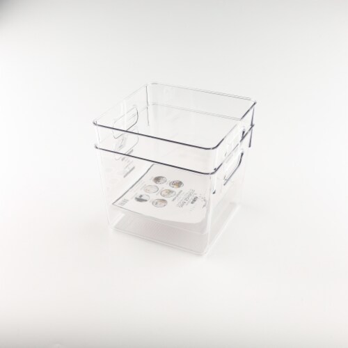 Simpli Home Large Clear Bins Perspective: front