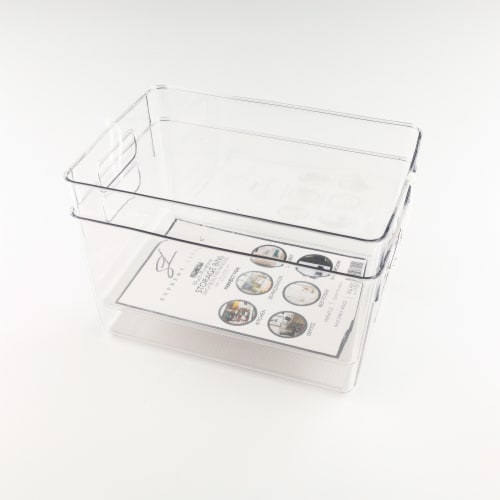 Simpli Home Extra Large Clear Bins Perspective: front