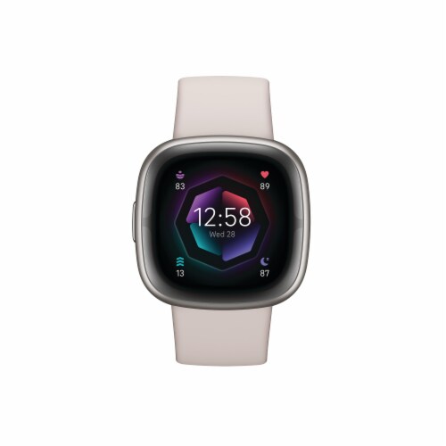 Fitbit Sense 2 Smartwatch - Lunar White Perspective: front
