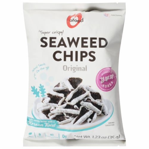 Ofood Plant Based Original Seaweed Chips Perspective: front