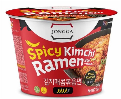 Jongga Spicy Kimchi Stir-Fried Ramen Bowl Perspective: front