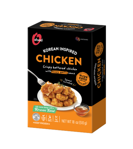 O'Food Korean Chicken Honey Garlic Perspective: front