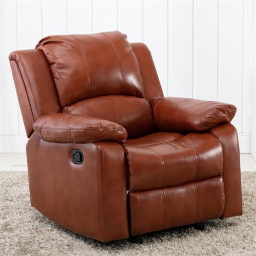 Faux leather glider on sale rocker