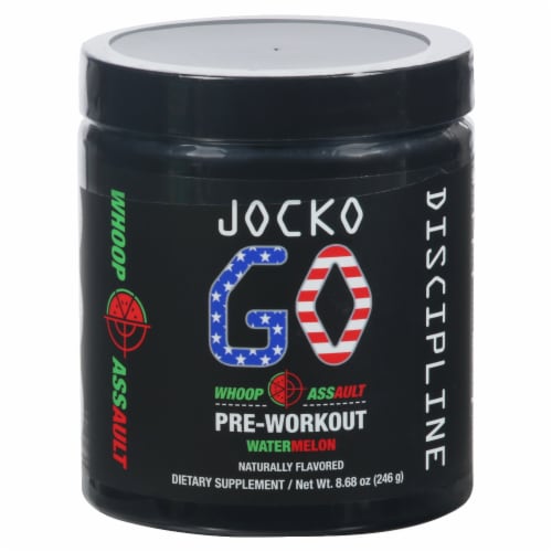Jocko Fuel Go Watermelon Pre-Workout Perspective: front