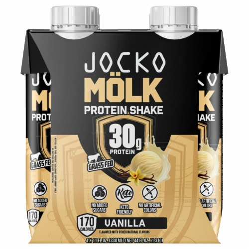 Jocko Vanilla Protein Shakes Perspective: front