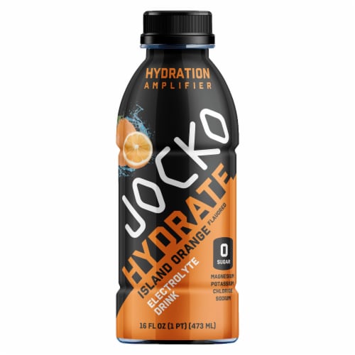 Jocko Hydrate Orange Electolyte Drink Perspective: front