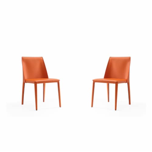 Saddle leather store dining chair
