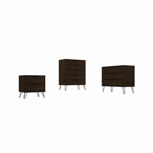 Rockefeller 3 Piece Dresser and Nightstand Set brown 91 lx44.57