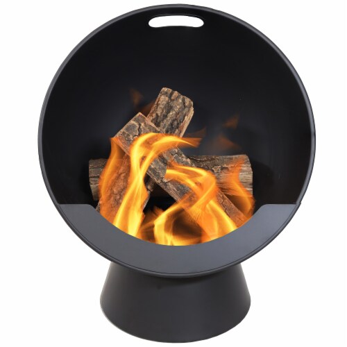 24 Fire Pit Open Blazing Sphere Steel Wood Burning Outdoor 24 Fire Pit Open Blazing Sphere Steel Wood Burning Outdoor