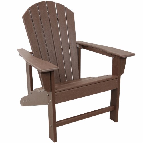 Sunnydaze Upright HDPE Raised Outdoor Adirondack Chair Brown 38.25 Fred Meyer