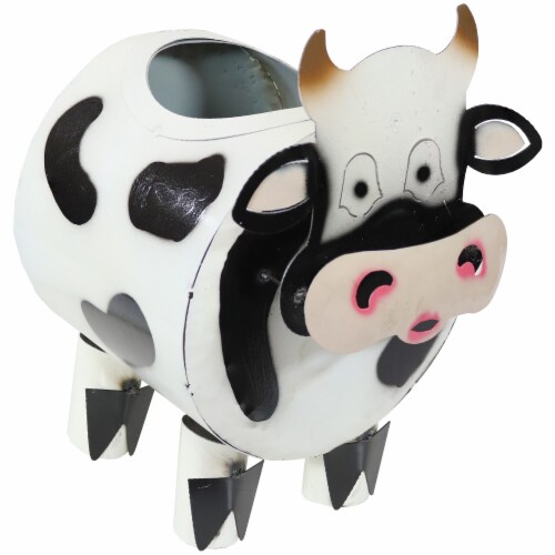 Metal Cow Yard Garden Planter Indoor/Outdoor Home and Lawn Ornament Cow