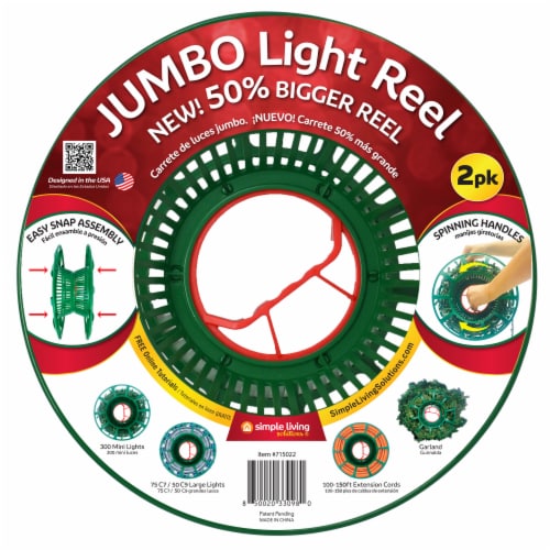 Simple Living Solutions Jumbo Christmas Light Reel Perspective: front