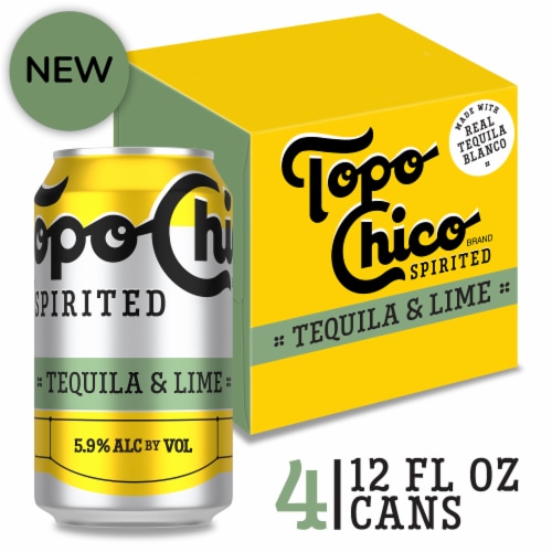 Topo Chico Spirited Tequila & Lime Ranch Water Canned Cocktail Perspective: front