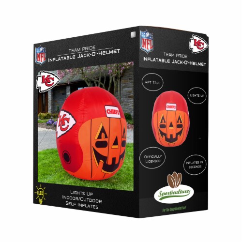 Kansas City Chiefs Team Pride Inflatable Jack-O'-Helmet Perspective: front