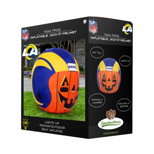 Los Angeles Rams Team Pride Inflatable Jack-O'-Helmet Perspective: front