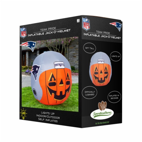 New England Patriots Team Pride Inflatable Jack-O'-Helmet Perspective: front