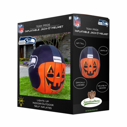 Seattle Seahawks Team Pride Inflatable Jack-O'-Helmet Perspective: front