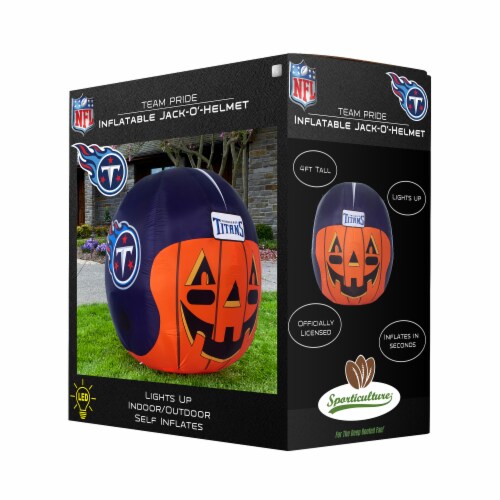 Tennessee Titans Team Pride Inflatable Jack-O'-Helmet Perspective: front